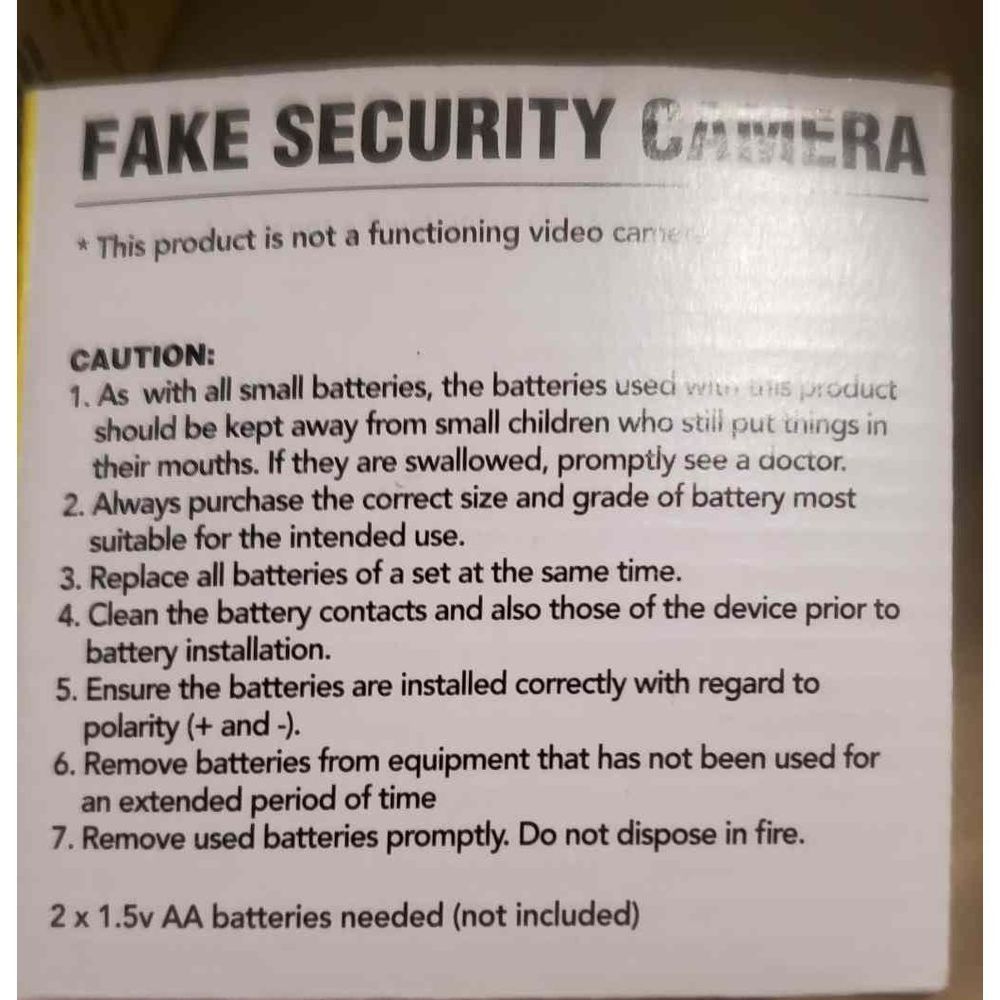 3\$20 Fake Security Camera. Real Red Working Light 2 pack - Picture 2 of 3